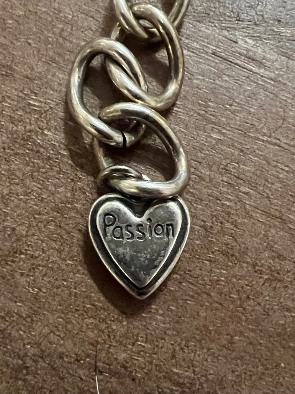 Brighton Heart Link Charm Watch Toggle Bracelet - Silver with Amber Hearts